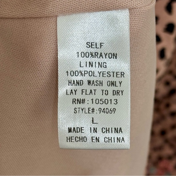 Savanna Jane Boho Leopard Rayon Blend Colorful Print Shift Dress Size L - Picture 7 of 8